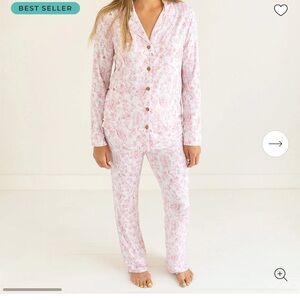 Posh Peanut Antoinette Floral Button-Up Pajama Set LARGE